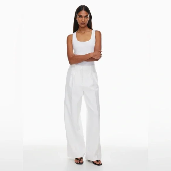 Aritzia Babaton Founder Pant Softly Structured Ultra Wide Leg Pleated Pants NWT - Picture 5 of 10